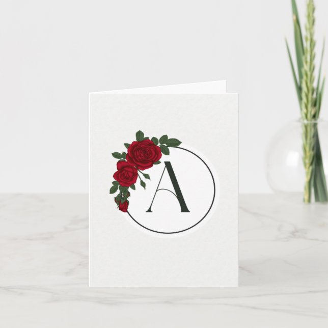 Monogram Greetings Card - Letter A (Front)