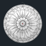 Monogram Grey and Pink Modern Medallion Pattern Dartboard<br><div class="desc">Monogram Grey and Pink Modern Medallion Pattern</div>