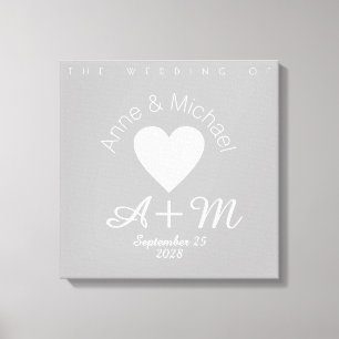 monogram grey love wedding decor