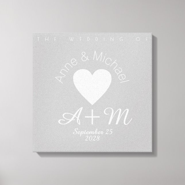 monogram grey love wedding decor (Front)
