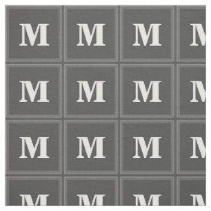 Monogram grey stripes fabric