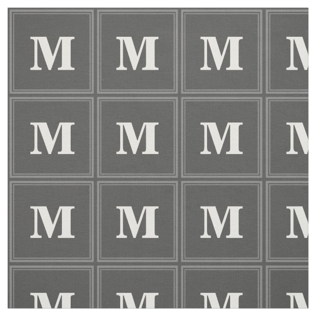 Monogram grey stripes fabric (Swatch)