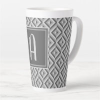 Monogram Grey Three-Tone Diamond Pattern