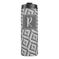 Monogram Grey Three-Tone Diamond Pattern
