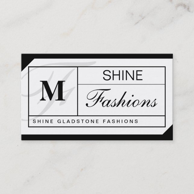Monogram Grid Business Card (Front)