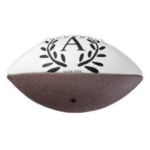MONOGRAM GROOMSMAN ADD YEAR DATE NAME GIFTS FOOTBALL