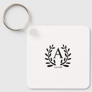 MONOGRAM GROOMSMAN ADD YEAR DATE NAME GIFTS KEY RING