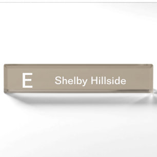 Monogram Grullo Designer Colour Matched Nameplate