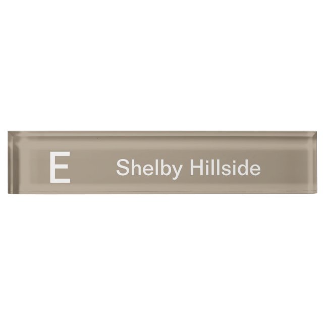 Monogram Grullo Designer Colour Matched Nameplate (Front)