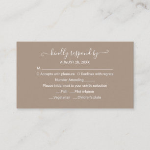 Monogram Grullo Wedding RSVP Enclosure Card