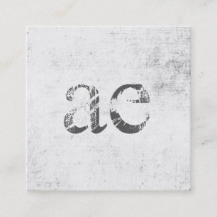 Monogram Grunge Texture Square Business Card