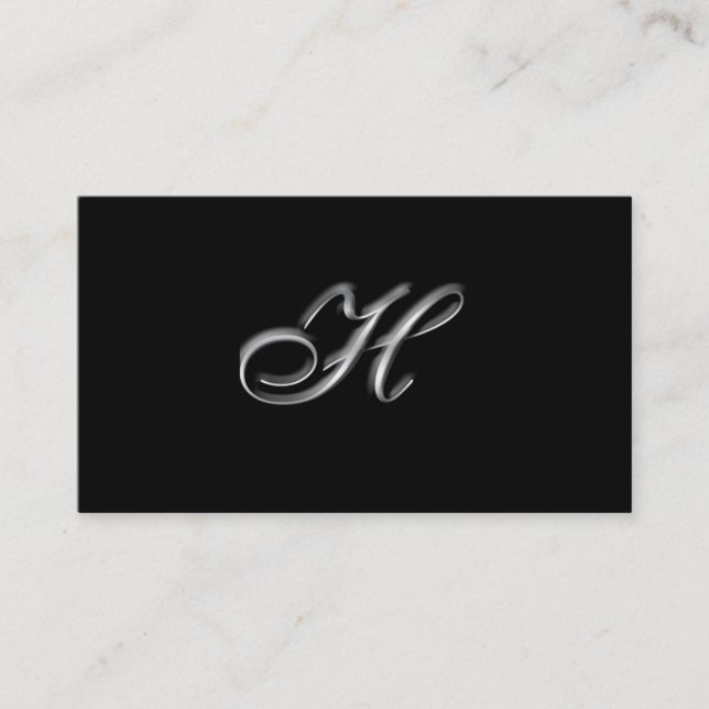 Monogram H business Cards (Front)