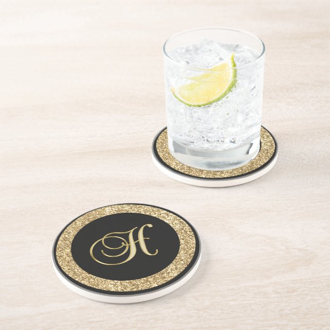 Monogram H gold Coaster (Side)