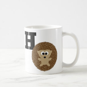 Monogram H is for Hedgehog Coffee Mug