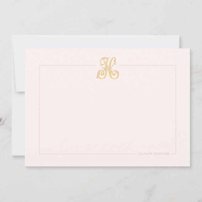 Monogram "H" Note Cards (Front)