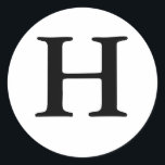 Monogram H Wedding Seal Sticker<br><div class="desc">Monogram Gifts have a huge selection of customizeable USPS postage stamps,  envelope seal stickers,  greeting cards,  tshirts,  hats,  buttons,  magnets and so much more. These monograms are great for mailing wedding invitations,  Anniversary Party invitations,  graduation announcements,  and suprise birthday parties just to name a few.</div>