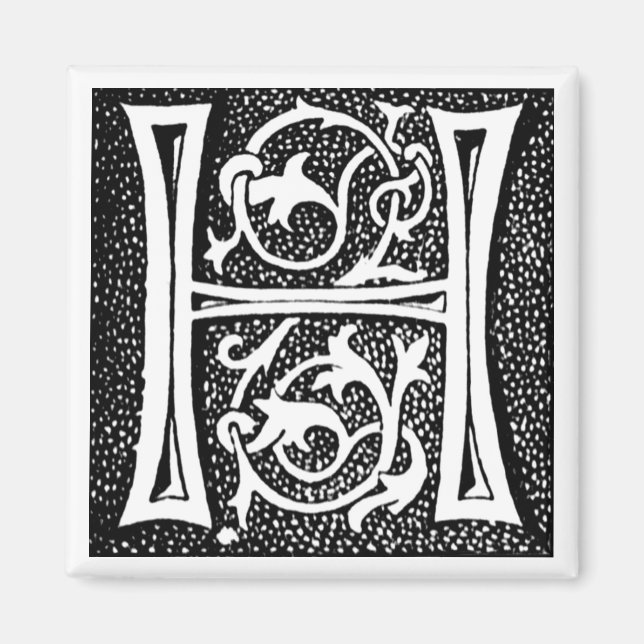 Monogram 'H' with Dots - Magnet (Front)