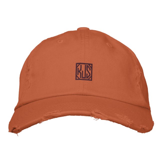 Monogram Hat - Add your own intials (Front)