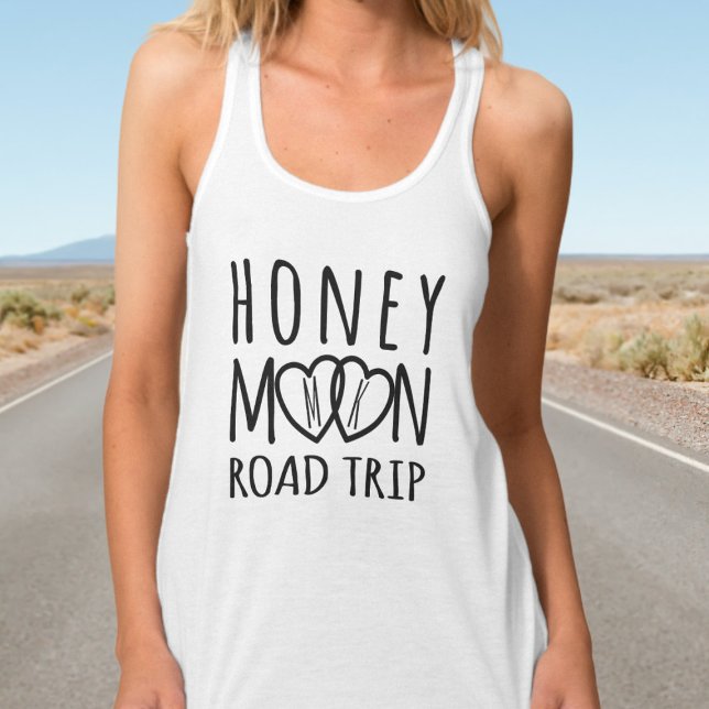 Monogram Heart Honeymoon Road Trip Tank Top (Pack light and add this to your luggage. Just add your initials to the interlocking hearts)