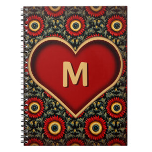Monogram Heart Notebook with Custom Initial