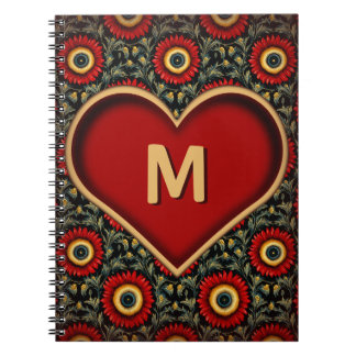 Monogram Heart Notebook with Custom Initial