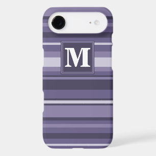 Monogram heather purple stripes