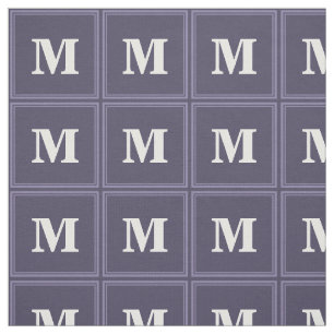 Monogram heather purple stripes fabric