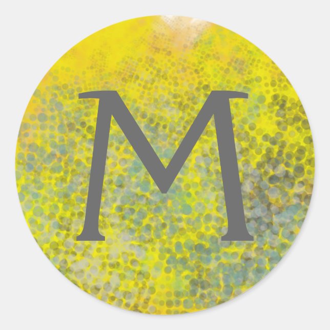Monogram | Hive I Classic Round Sticker (Front)
