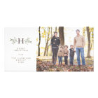 Monogram holiday photo card