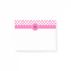 Monogram Hot Pink Quatrefoil Pattern