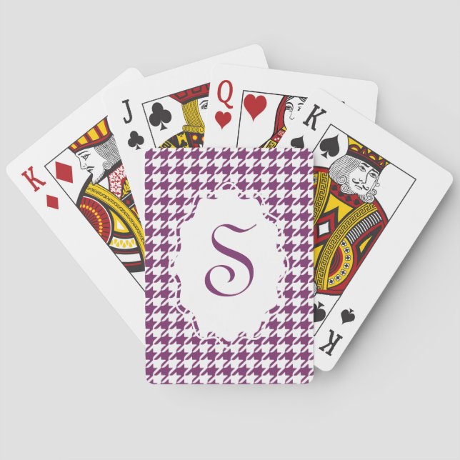 Monogram Houndstooth Playing Cards (Back)