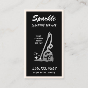 Monogram House Cleaning Service, Maid Calling Card