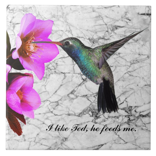 MONOGRAM HUMMINGBIRD TILE (Front)