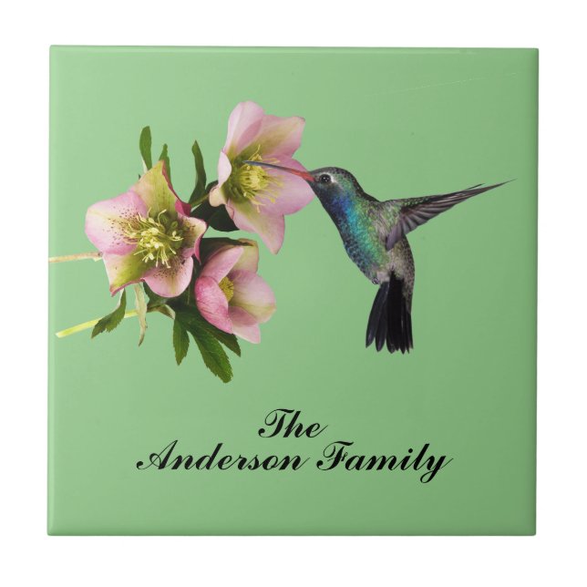 MONOGRAM HUMMINGBIRD TILE (Front)