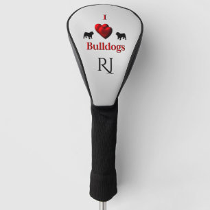 Monogram I Heart Bulldogs Golf Head Cover
