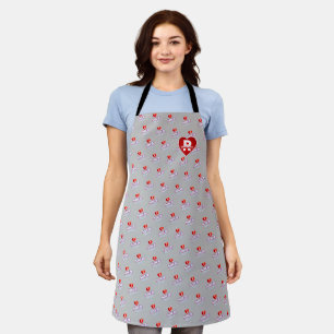MONOGRAM I  LOVE SOCA on GREY Apron