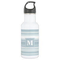 Monogram ice blue stripes