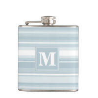 Monogram ice blue stripes
