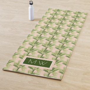 Monogram   Indoor Oasis   Palm Tree Pattern Yoga Mat
