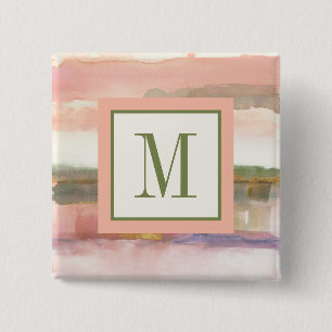 Monogram   Influence of Line and Colour Gold Crop 15 Cm Square Badge
