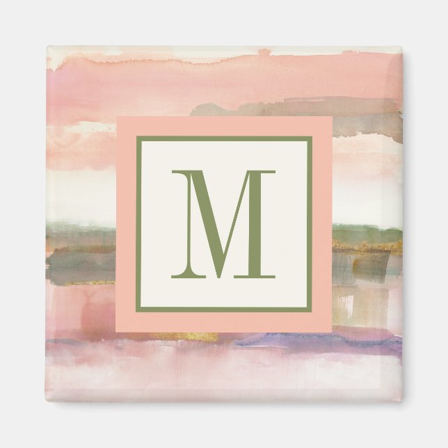 Monogram | Influence of Line and Colour Gold Crop Magnet (Front)