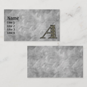 Monogram Initial A Hydrangea Flowers Business Card