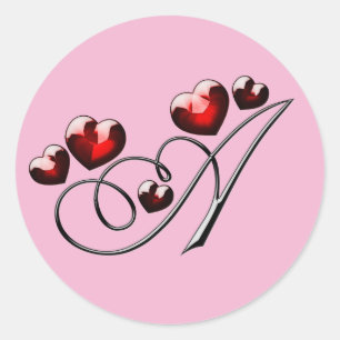 monogram initial A stickers
