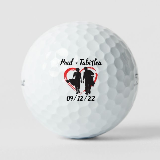 Monogram Initial and Name Personalised  Golf Balls (Front)