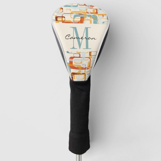 Monogram Initial and Name Personalised Golf Head  Cover (Front)