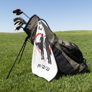 Monogram Initial and Name Personalised Golf Towel