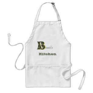 Monogram Initial B Daisies Personalised Standard Apron