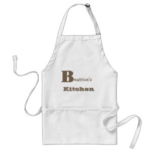 Monogram Initial B Floral Personalised Standard Apron