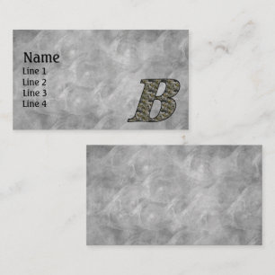 Monogram Initial B Hydrangea Flowers Business Card