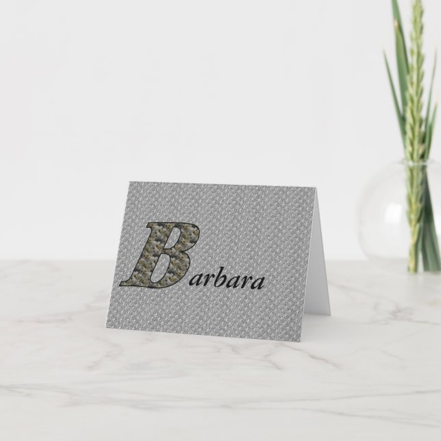 Monogram Initial B Hydrangea Flowers Personalised Note Card (Front)